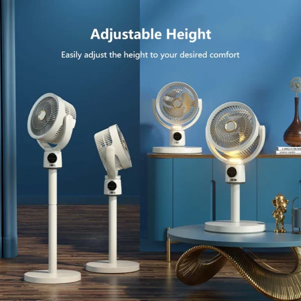 Cordless Adjustable Height Standing Fan