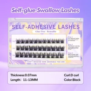 Glue-free Self Adhesive Swallow Eyelash